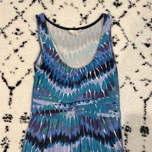 Boden Blue Teal Navy Scoop-Neck Maxi Dress